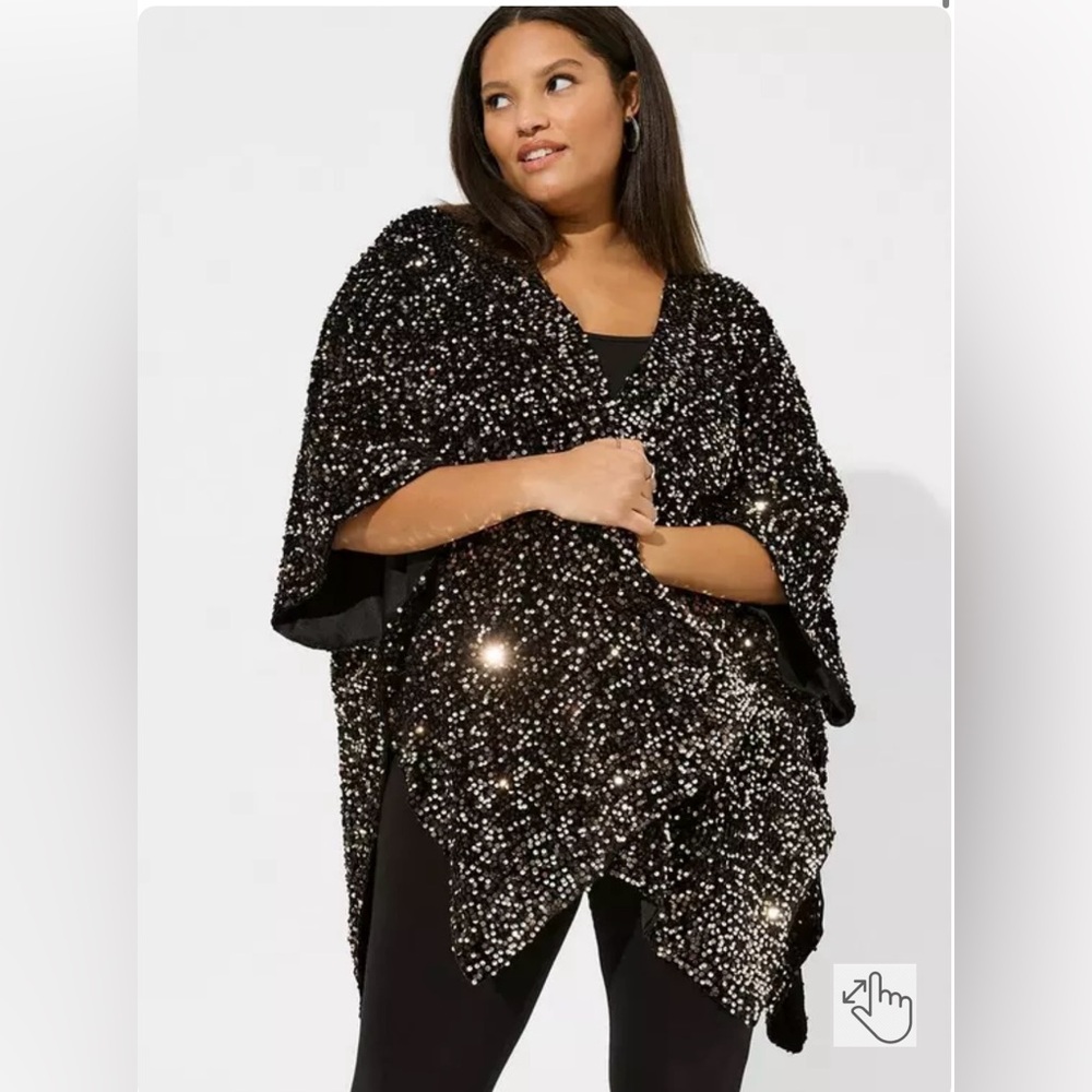Torrid sequin ruana